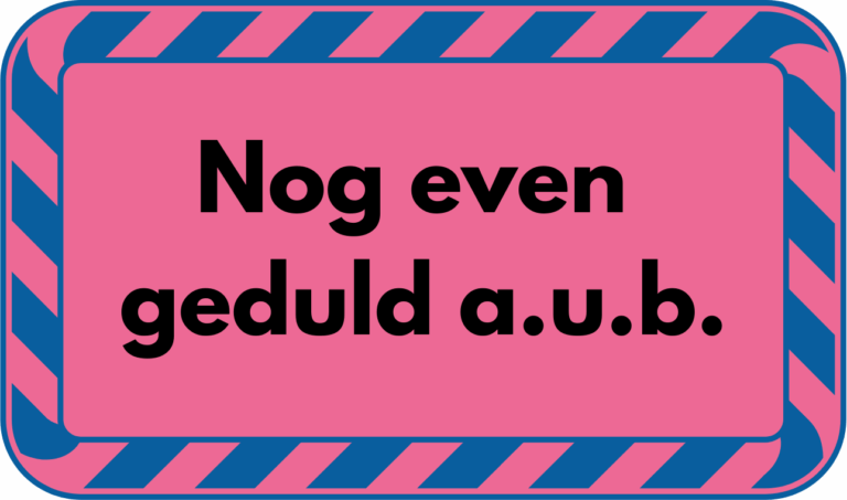 Een waarschuwingsbord over de STG webshop